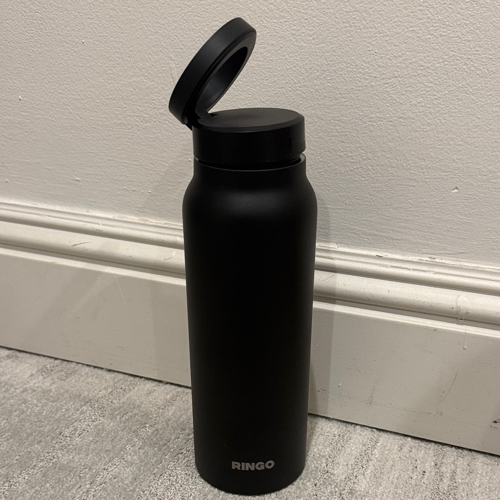 Ringo Matte Black Insulated Bottle with Removable Flip Lid